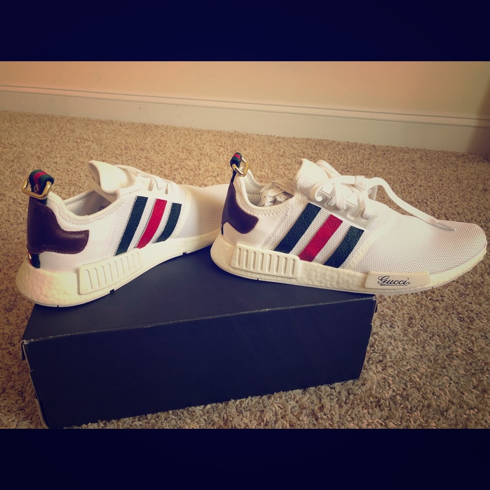 Men’s Adidas NMD custom with Gucci Leather